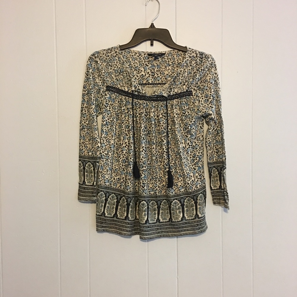 Lucky Brand blue floral top